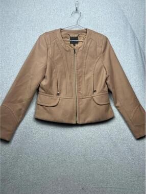 Y2K 90S Express Moto Jacket Womens L Minimalist Simple Natural Casual